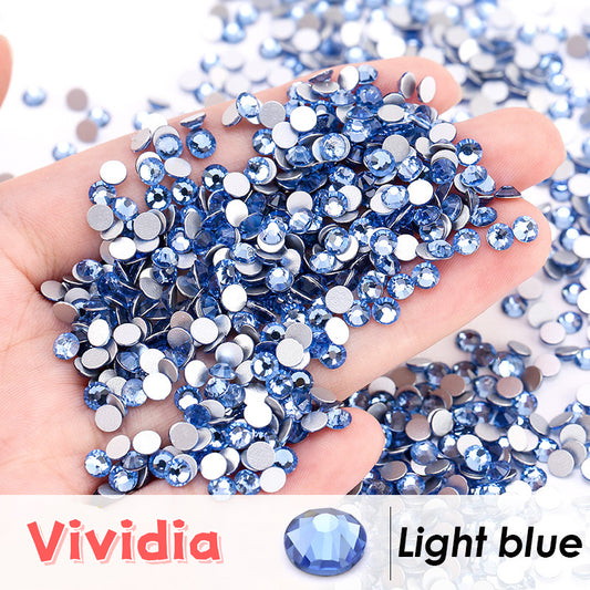 Multicolor Rhinestones Flatback Glass Glitter Crystal Rhinestones for Nail Art Gem Crafts